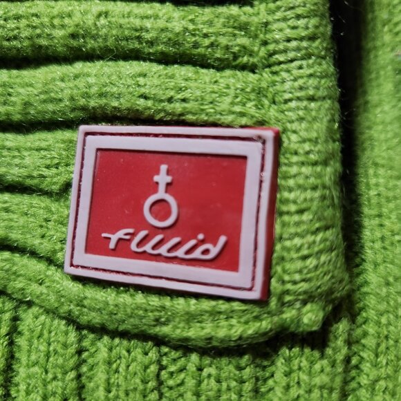 Vintage Y2K comfy bright apple green knit sweater ✦ High neck quarter zip-up top - Picture 10 of 15